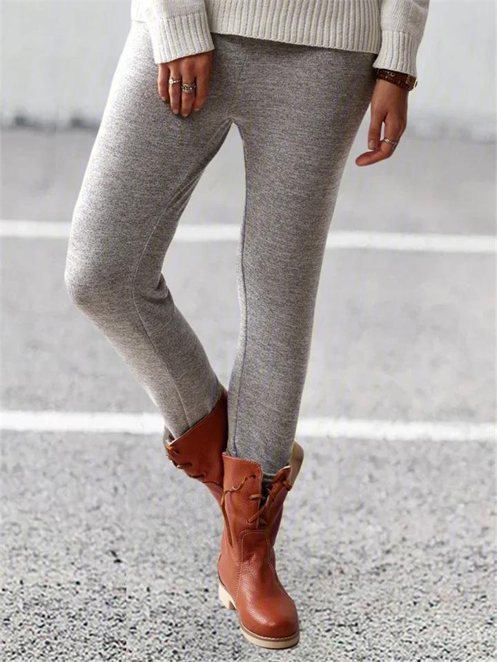 Women Warm Leggings Casual Cotton Skinny Pants