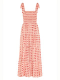 Summer Stylish Square Neck Print Strappy Dress