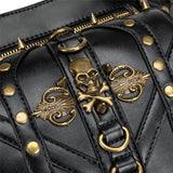 Punk Rock Style Black Skull Metal Rivet Versatile Crossbody Bags