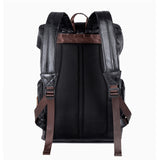 Men's British Style Zipper Adjustable Shoulder Strap PU Backpacks