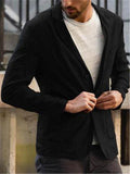 Men's Slim Fit Lapel Collar Casual Linen Blazer Jacket