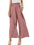 Women's Summer Ultra Soft High Waist Pockets Flowing Wide Leg Pants