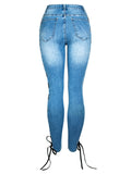 Women's Sexy Slim Fit Bowknot Denim Jeans