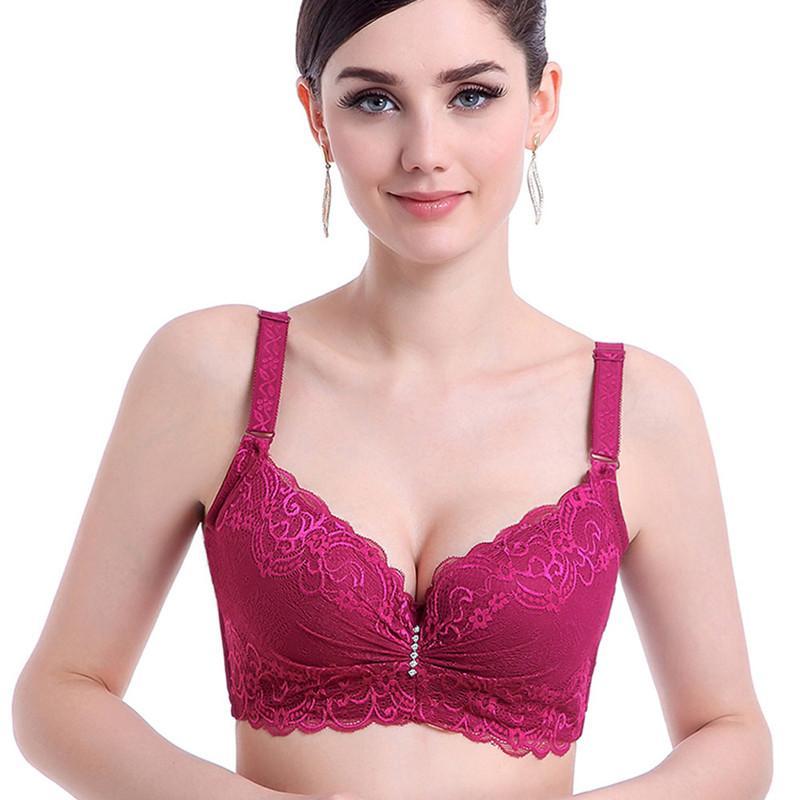 Women's Plus Size Big Cup Sexy Lace Underwire Bra