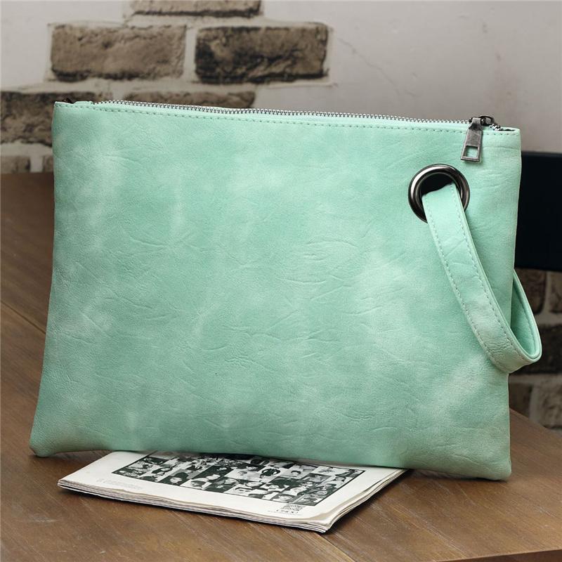 Women’s Large Capacity Lightweight Leather Zipper Closure Hand Bags