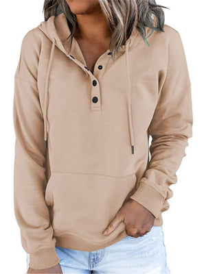 Women's Fashion V Neck Hoodies With Pockets