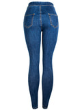 Campus Style Slim Fit Stretchy Ripped Casual Denim Jeans for Women