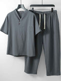 Men's Plus Size Comfy Linen Beach Outfit