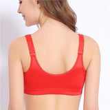 Women's Super Comfy Wireless Front Button Closure Soft Bras -Pink