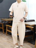 Casual Simple Style Oversize Solid Color 2-Piece Outfit T-Shirt + Waistband Pants