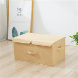 Foldable Storage Box With Double Lids And Compartments