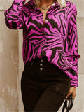 Female Temperament Long Sleeve Commuting Print Shirts