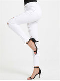 Women's Street Style Casual Slim Fit Ripped Super Cool Denim Jeans