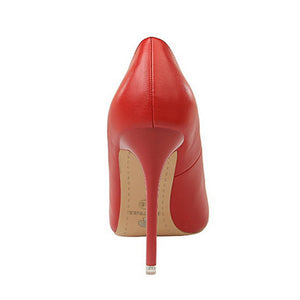 New Casual Women's Pointed Toe Red Heels Shoes