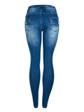 Women's Simple Style Slim Fit Breathable Stretchy Denim Jeans