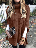 Turtle Neck Solid Color Loose Sweaters