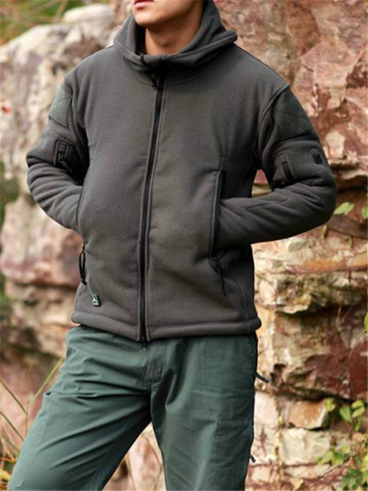 Men's Outdoor Warm Polartec Hooded Jackets