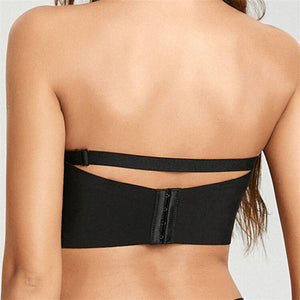 Wireless Seamless Elastic Bandeau Bras With Convertible Straps