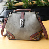 Women's Retro Vintage Buckle Lock Shoulder Bags