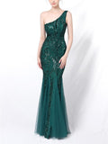 Gorgeous Sequined Mermaid Tulle Dress for Dinner Party