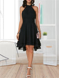 New Elegant Halter Sleeveless High Waist Slim-Fit Cocktail Dresses For Wedding Guest