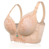 Women's Plus Size Lace Patchwork Wireless Full Coverage Bras - Pink