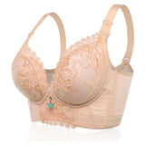 Women's Plus Size Lace Patchwork Wireless Full Coverage Bras - Green