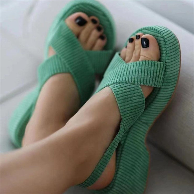 Female Fashionable Beach Daily Large Size Sandals