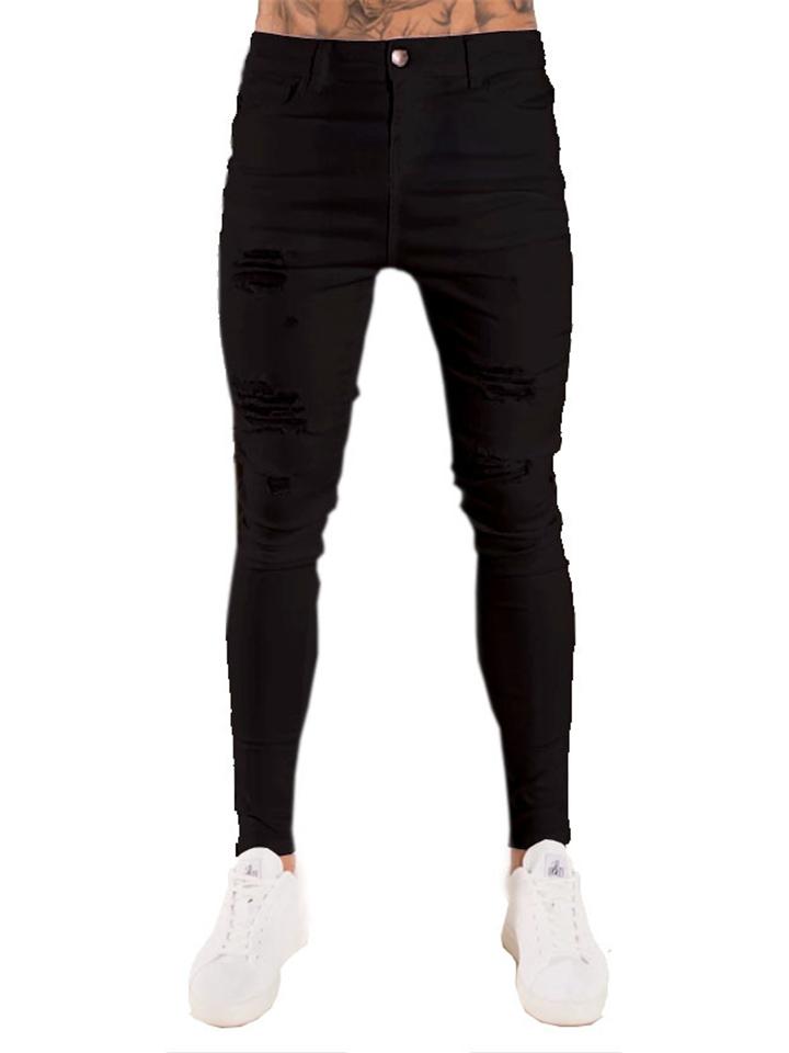 Men’s Skinny Fit Washed Ripped Jeans