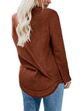 Ladies Simple Daily Wear Pure Color Round Neck Shirts