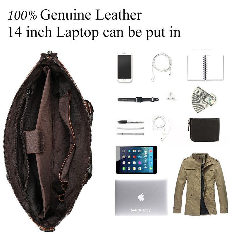 Business Large Capacity Laptop Crocodile Leather Briefcase Casual Handbags