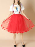 Fashion Christmas Thin Multi-layer Rainbow Puffy Skirt