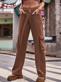 Relaxed Hip Hop Straight Leg Women's Cargo Pants