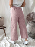 Ladies Casual Relaxed Stretch Pants with Pockets