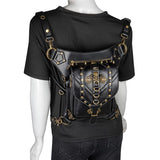 Punk Rock Style Black Skull Metal Rivet Versatile Crossbody Bags