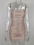 Stylish Casual Shiny Design Sexy Slim Mini Slip Dress