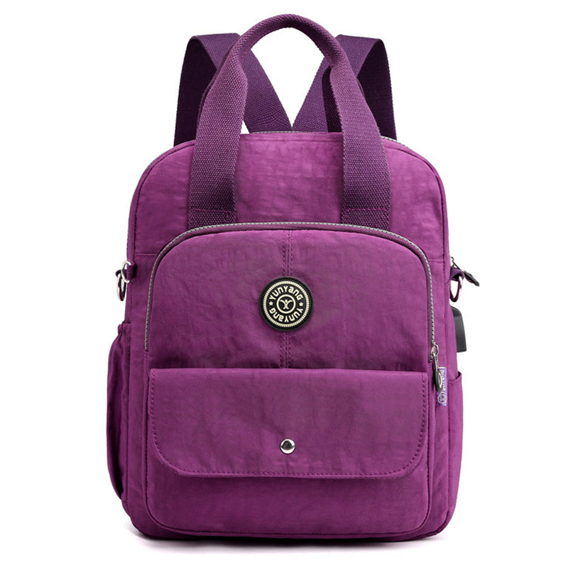 Female Casual Small USB Charging Multifunctional Computer Backpack