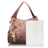 Women Elegant Vintage Hollow Out PU Leather Handbags