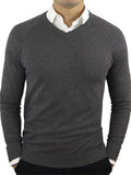 Men's V Neck Thermal Slim Sweaters