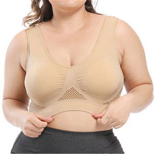 New Breathable Comfy Women's Plus Size Bras Seamless Bra With Pads