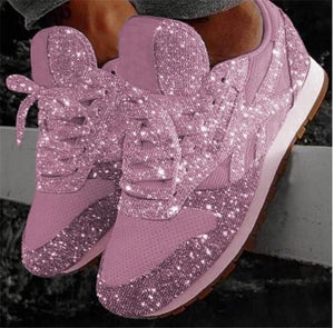 Women's Cute Breathable Mesh Glitter Shoes