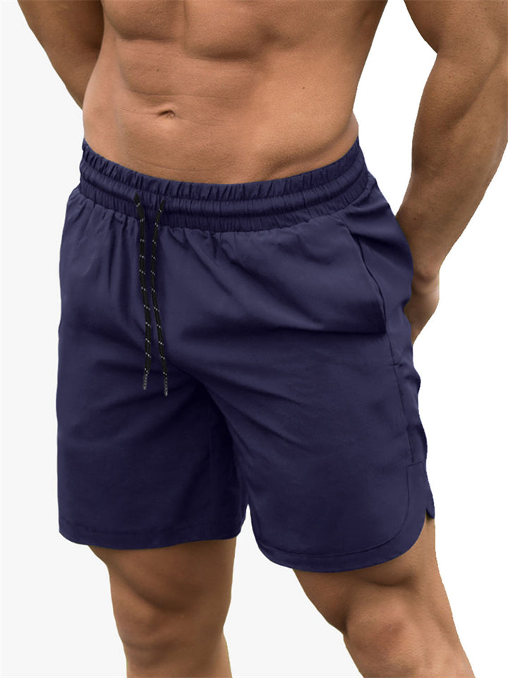 Men's Sports Breathable Comfy Pockets Drawstring Running Shorts