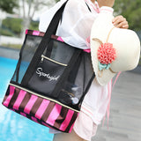 Wet & Dry Separation Waterproof Extra-Large Beach Tote Bag