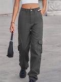 Stylish All Match Relaxed Women's Long Cargo Pants