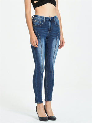 Women's Casual Style Slim Fit Stretchy Classic Denim Pants