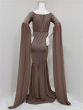 Gorgeous Sweetheart Neckline Off Shoulder Front Ruched Chiffon Mermaid Maternity Gown