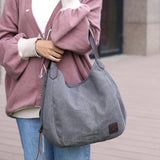 Women's Canvas Three Layer Tote Bag Casual Vintage Handbag