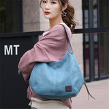 Women's Canvas Three Layer Tote Bag Casual Vintage Handbag