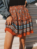 Trendy Bohemian Style Printed Skirts