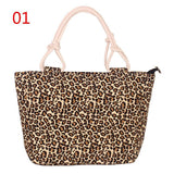 Casual Canvas Print Handbags